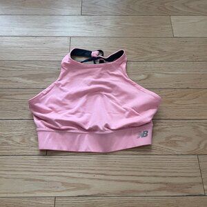 new balance high neck strappy sports bra